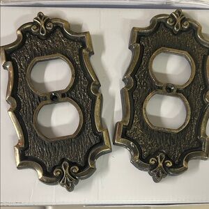 Vintage Brass Outlet Cover - Ajax Hardware Premier Collection